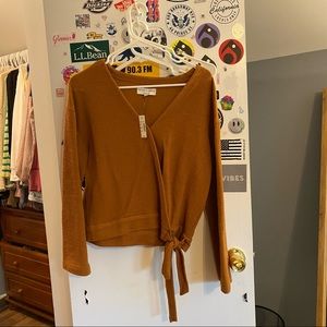 Madewell orange/tan long sleeve